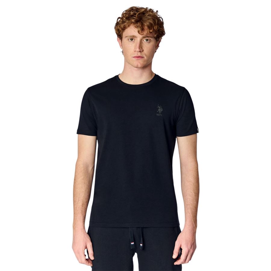 T-shirt a maniche corte da uomo in cotone stretch con logo U.S. Polo Assn | US41154007199